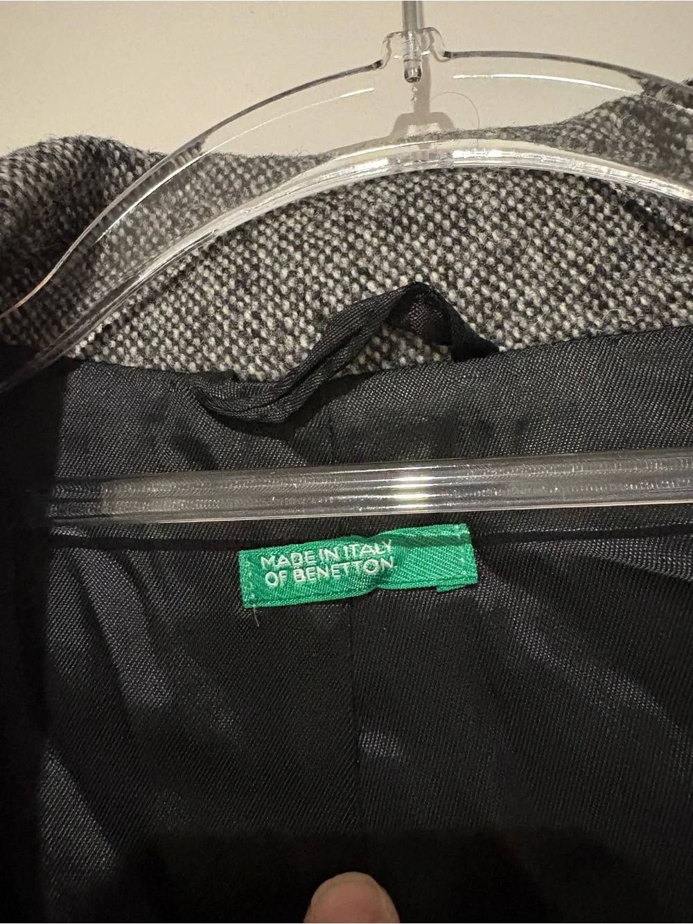 United colors of benetton wool blend blazer grey size 46